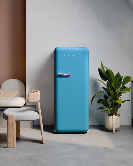 Free Standing Refrigerator- 50’s Style, Matte Light Blue