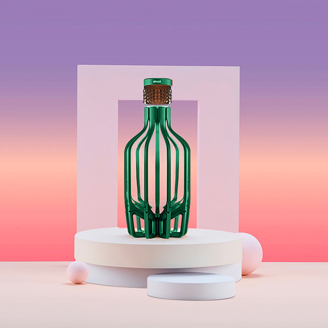 The Cage Decanter, Green