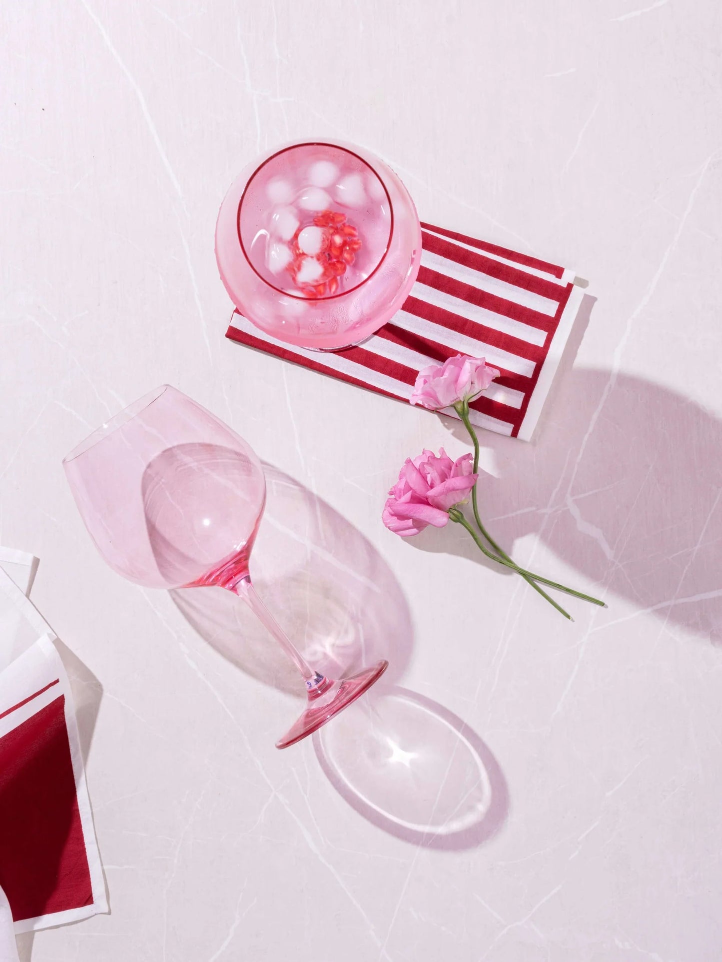 Peonies Pink Goblet