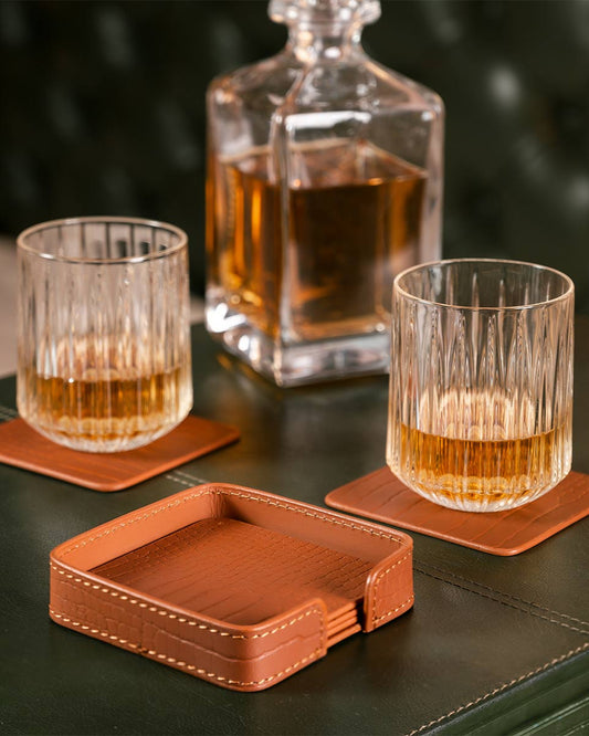 Sterling Square Coaster, Tan