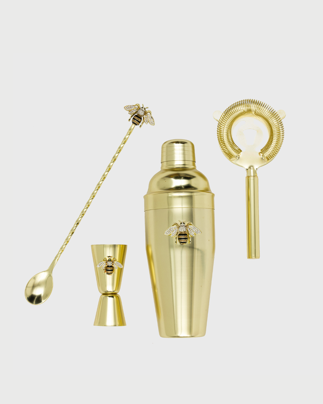 Stripey Bee Cocktail Shaker Set