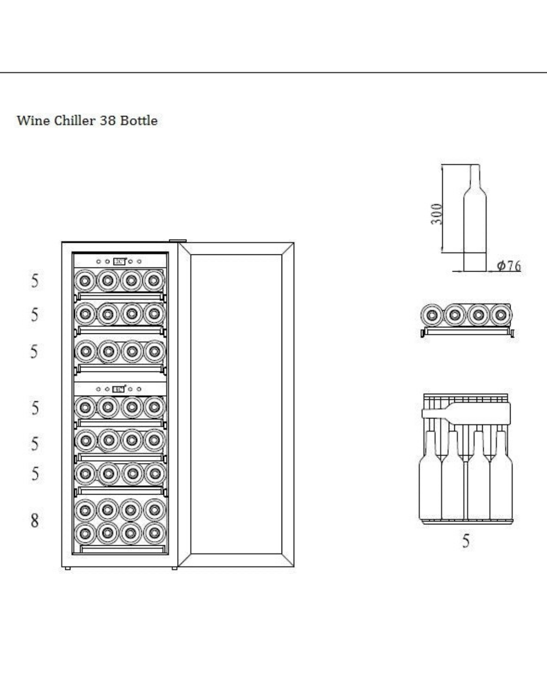 Wine Chiller, 38 Bottles