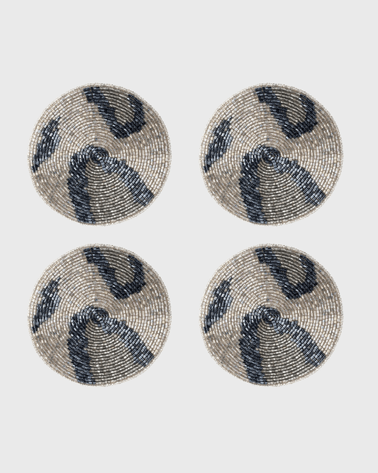 Animal Pattern Coasters, Silver