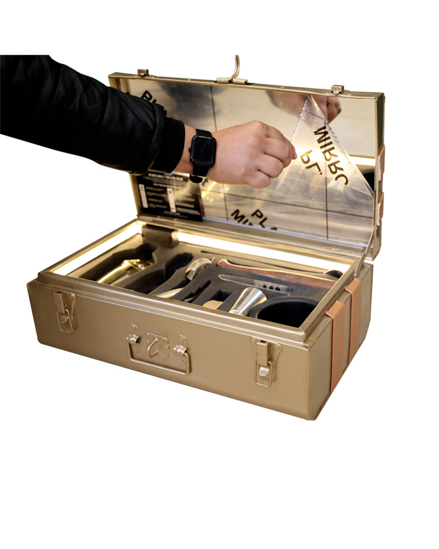 Portable Trunk Bar, Matte Gold