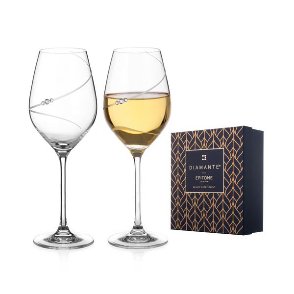 Diamante's Silhouette White Wine Glass Online