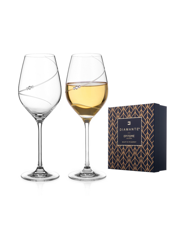 Diamante's Silhouette White Wine Glass Online