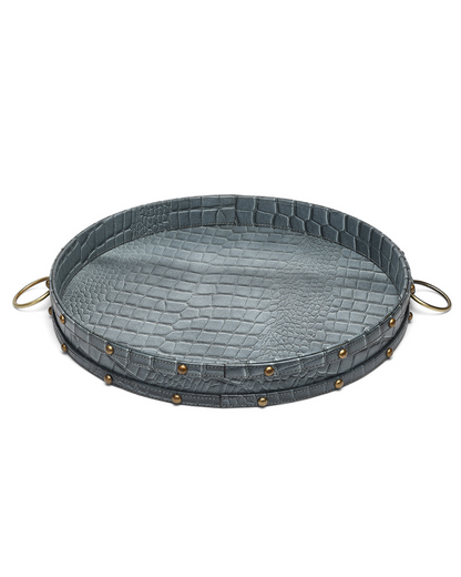 Eden Round Tray, Grey