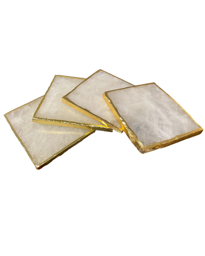 Quartz Coasters, White