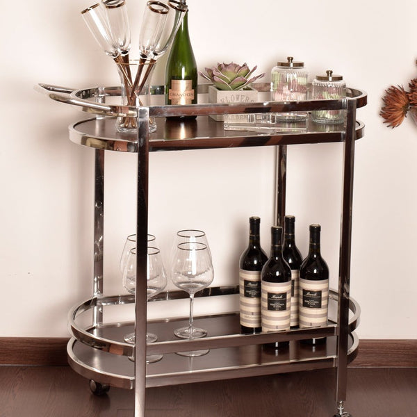 Walnut Bar Trolley