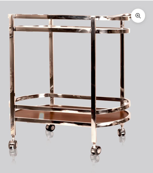 Walnut Bar Trolley