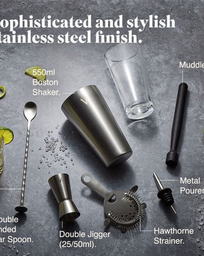 Boston Cocktail Shaker Set, Stainless Steel