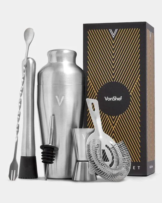 Parisian Cocktail Shaker Set, Silver