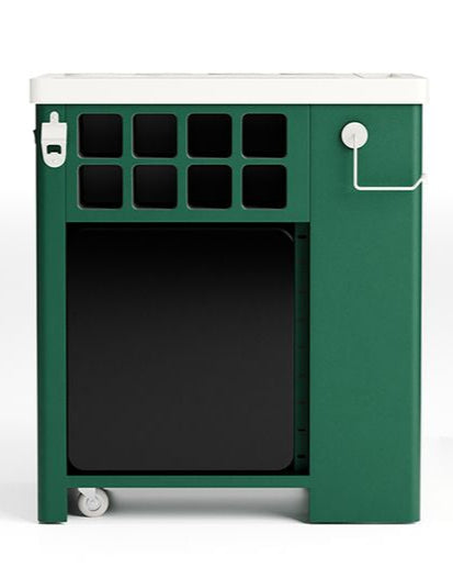 Model X Emerald Green Leather Vinyl Finish Bar