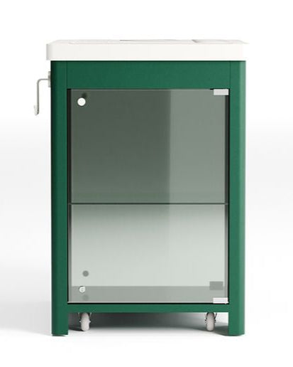 Model X Emerald Green Leather Vinyl Finish Bar