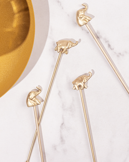 Gado Living's Hathi Brass Cocktail Stirrers