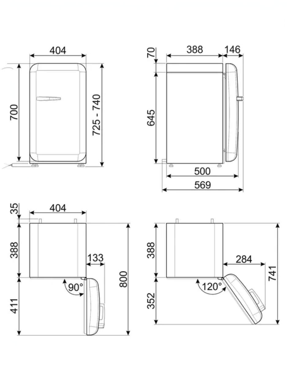 Minibar Cooler (Fab5) – 50’s Style, Red