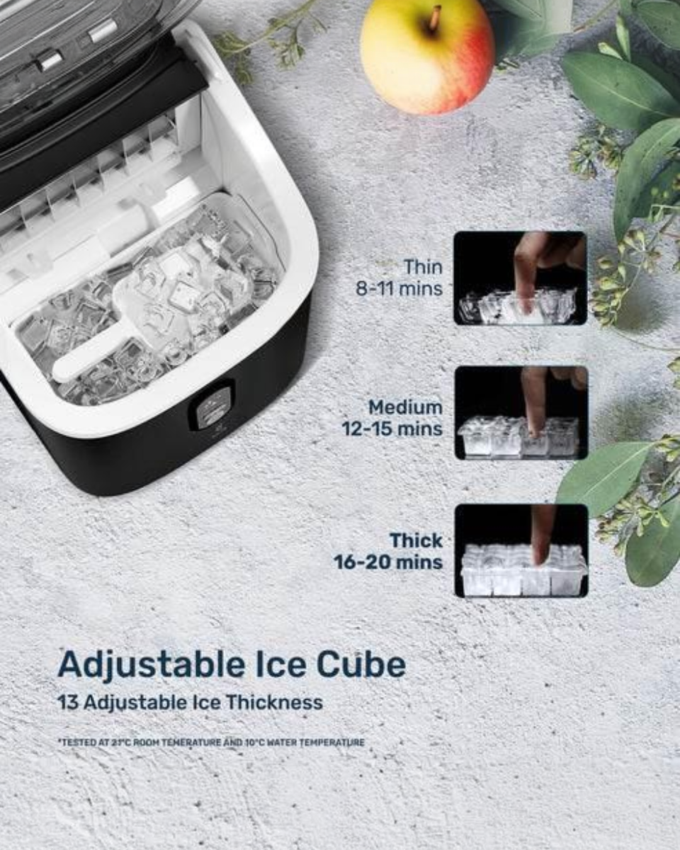 S01M Countertop Ice Maker Machine, Black