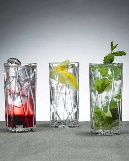 Modern Long Drink Glass, Set of 6