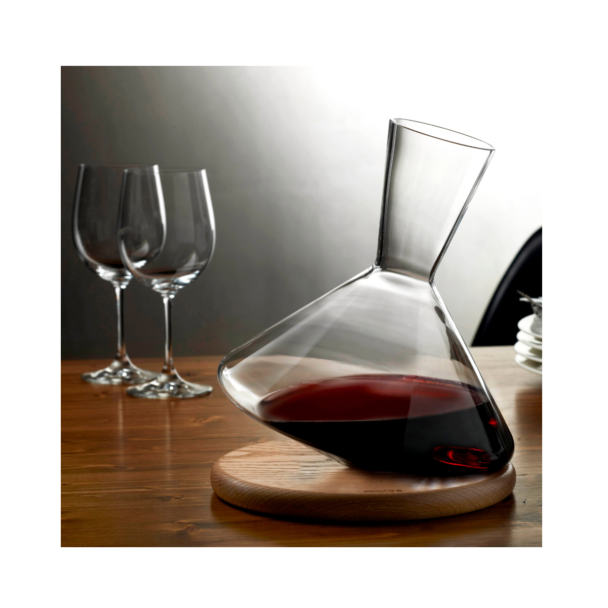 Balance Decanter With Wooden Base