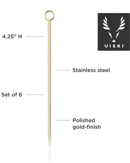 Belmont Cocktail Picks, Gold