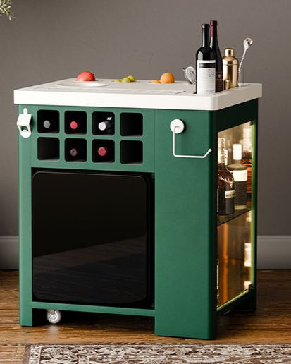 Model X Emerald Green Leather Vinyl Finish Bar