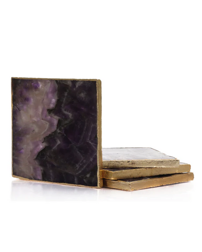 Paarkhi's Premium Amethyst Coasters