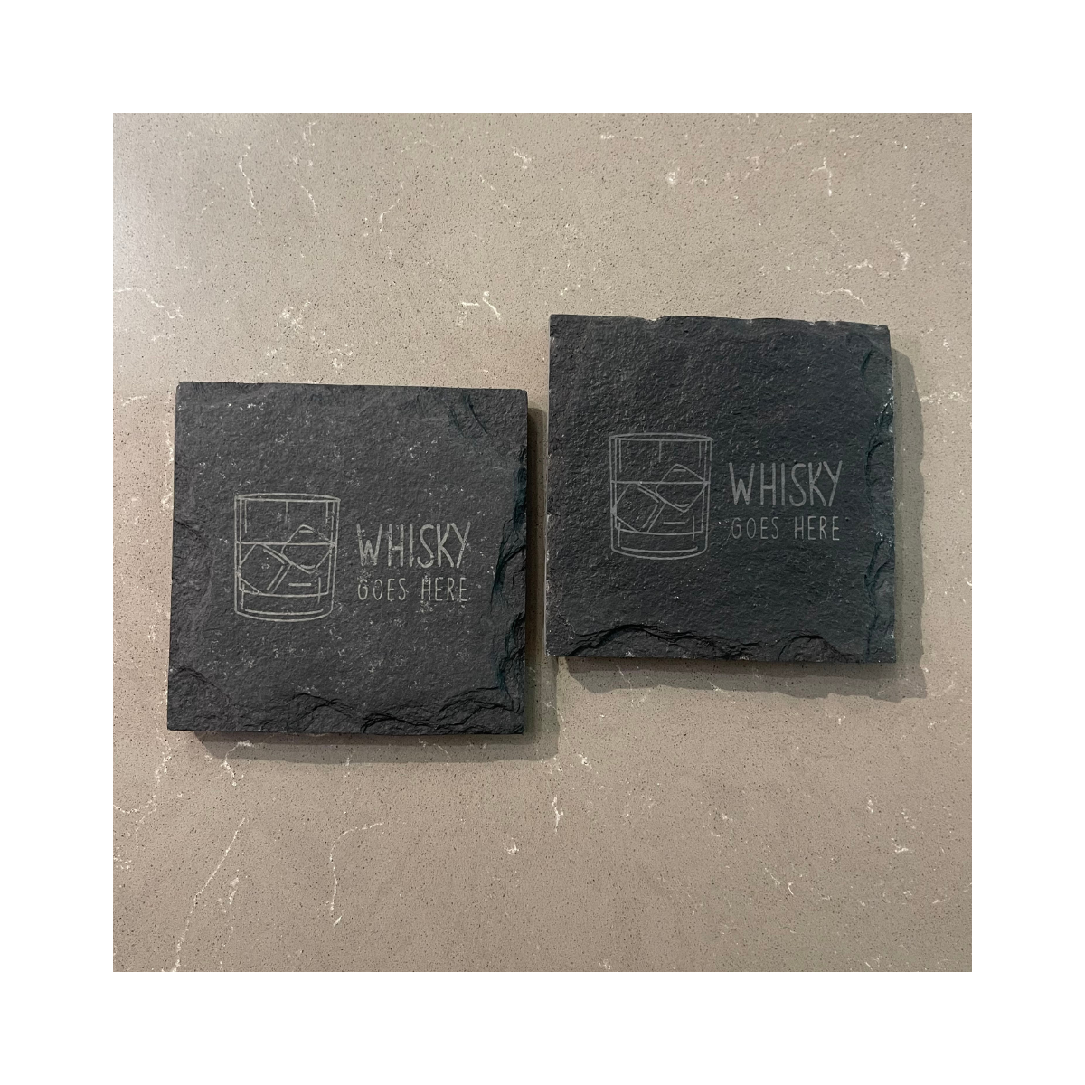 Engraved Slate Coaster, Whisky