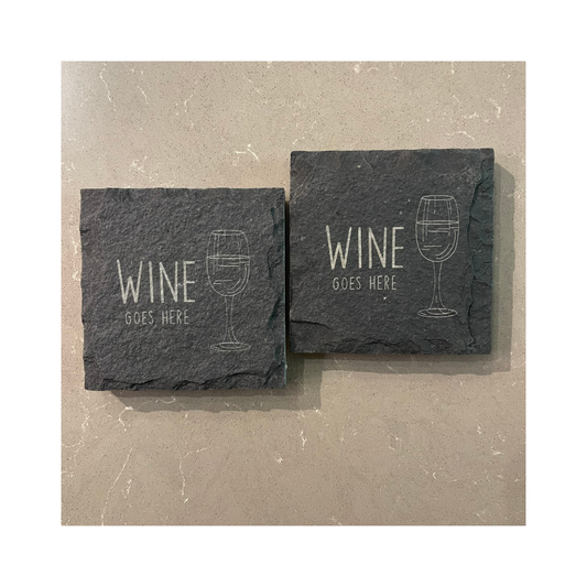 Engraved Slate Coaster, Wine