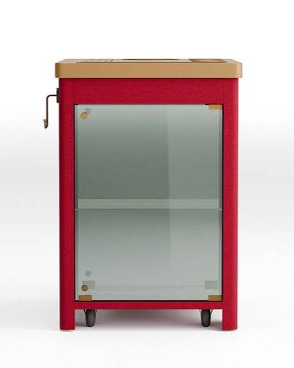 Model X Ruby Red Leather Wrap Bar