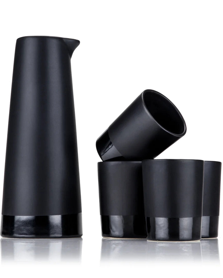 Stoneware Sake Set, 5 pc