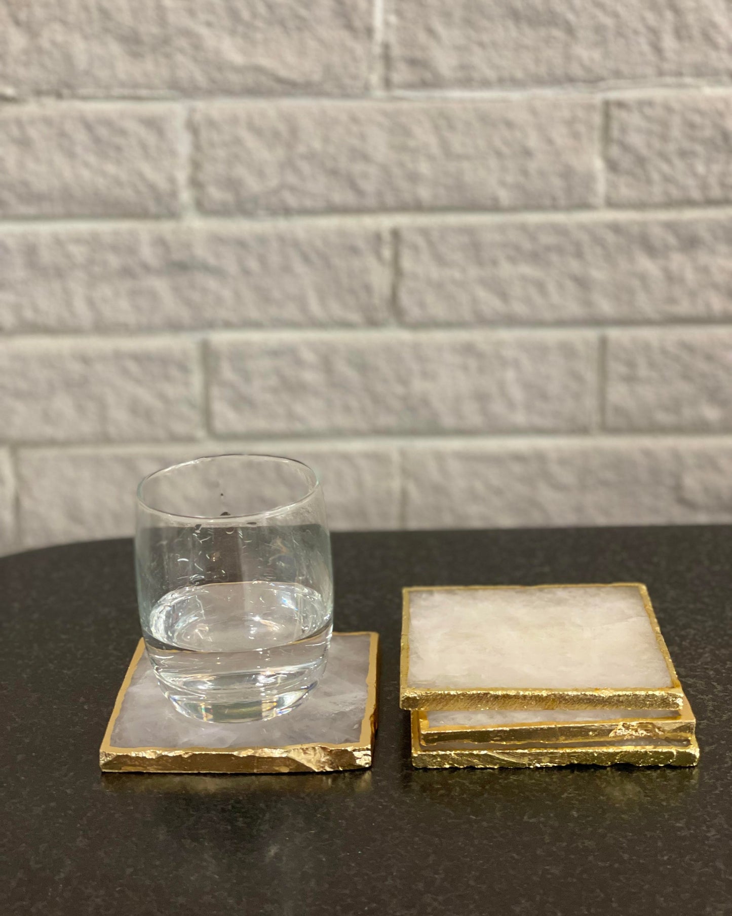 Quartz Coasters, White