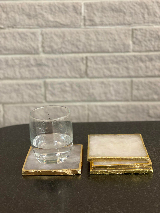 Quartz Coasters, White