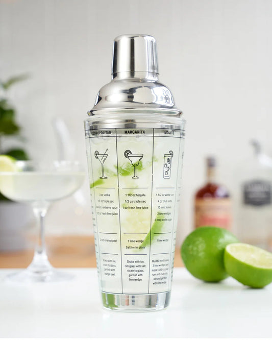 Glass Recipe Cocktail Shaker
