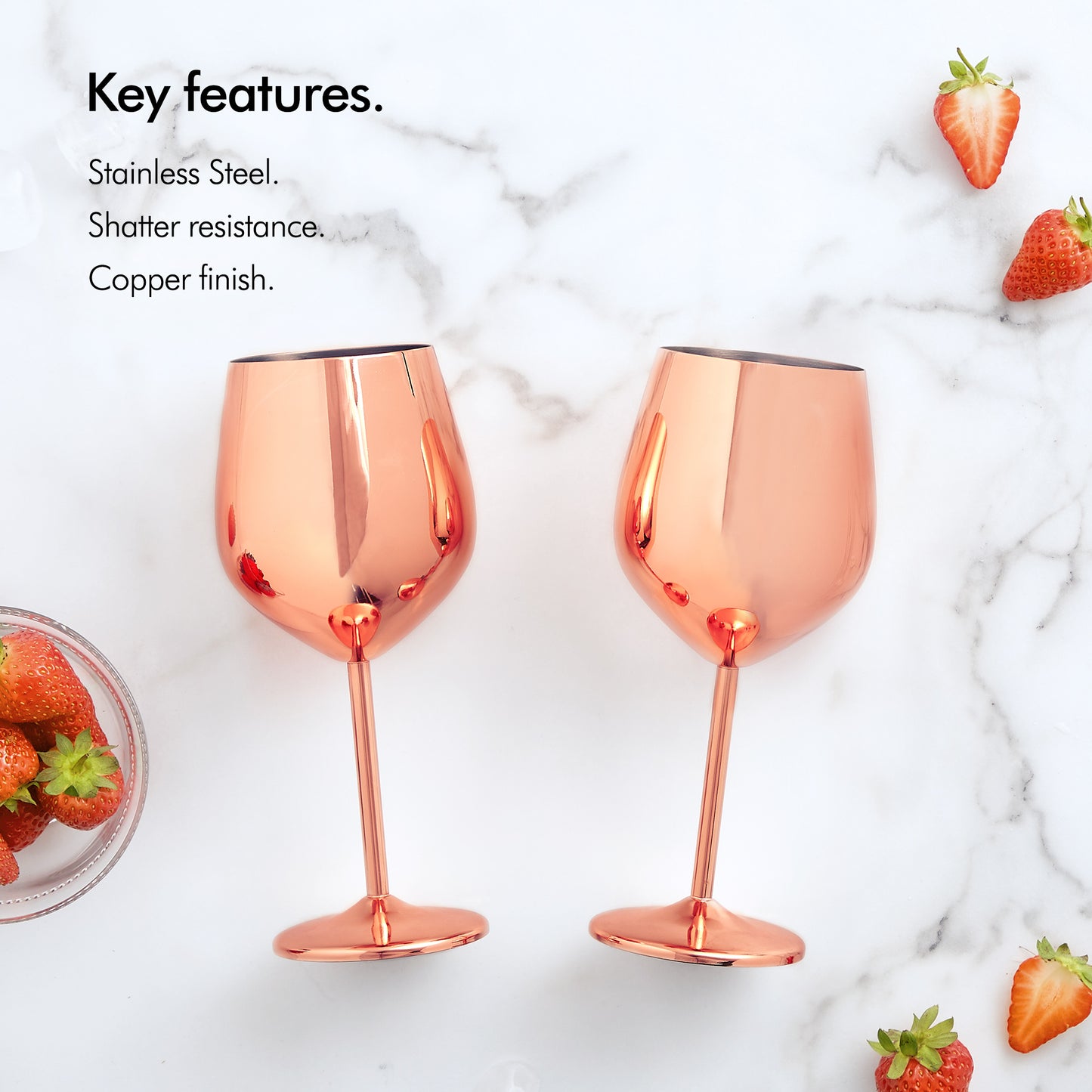 Rose Gold Red Wine Glass