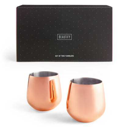 Rose Gold Tumblers, Set of 2