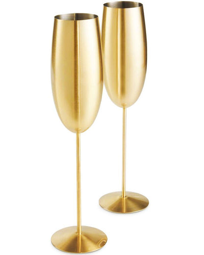 Brushed Gold Champagne Glass