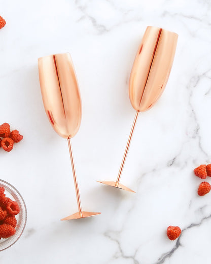Rose Gold Champagne Glass