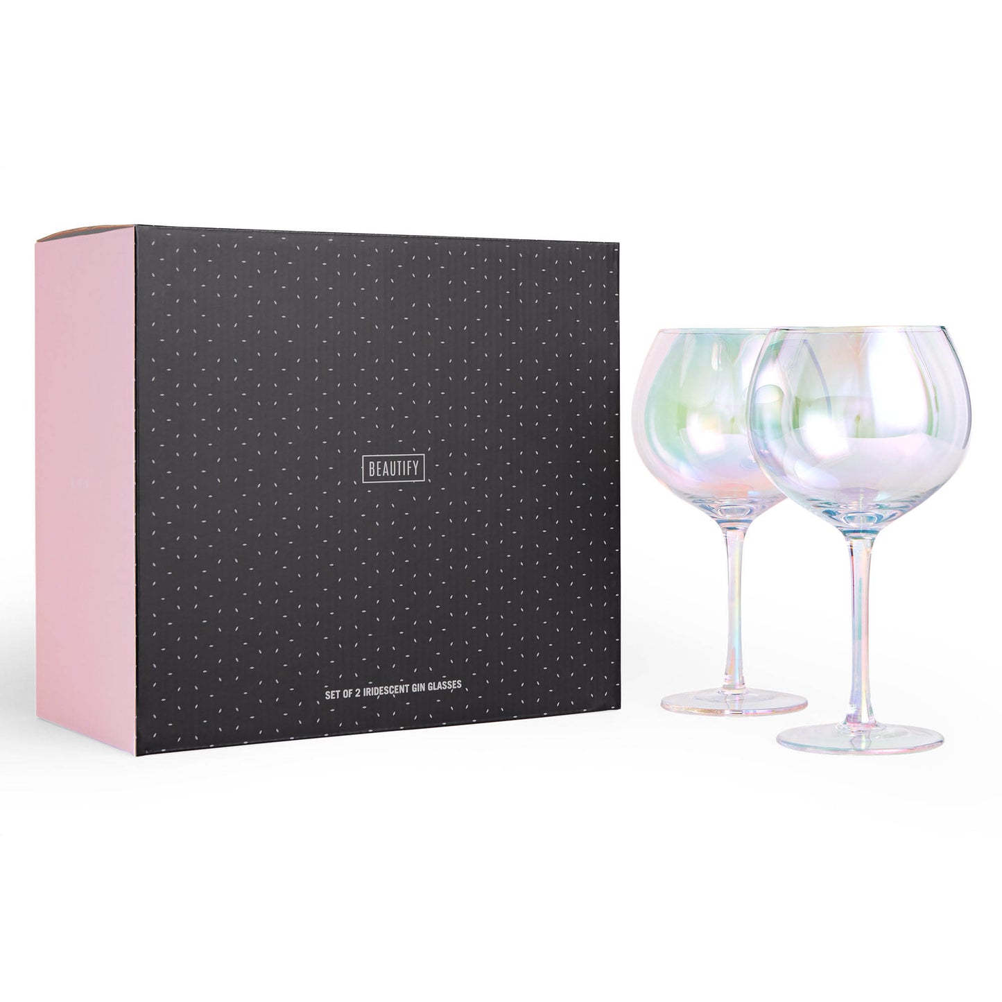 Iridescent Cocktail Gin Glass, Set of 2
