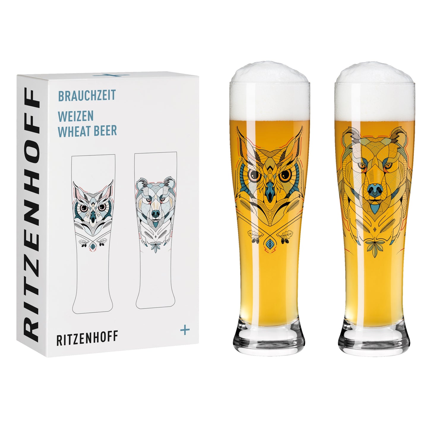 Brauchzeit Wheat Beer Glass #1, Set of 2
