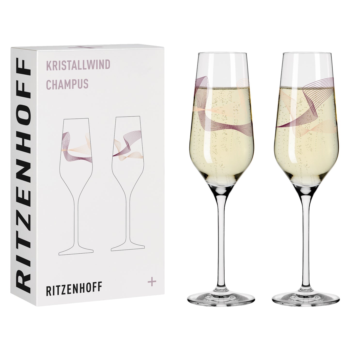 Kristallwind Champagne Glass #1, Set of 2