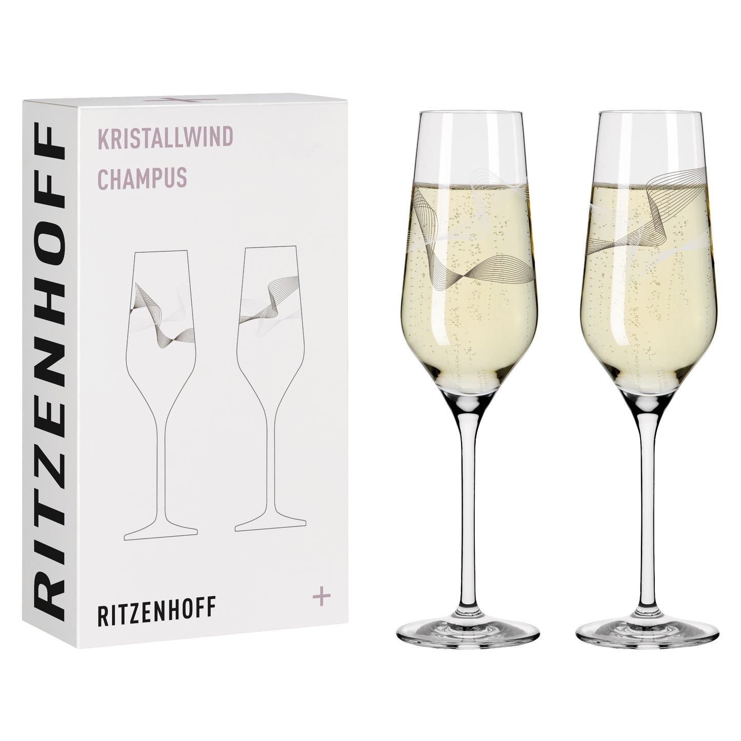 Kristallwind Champagne Glass #2, Set of 2