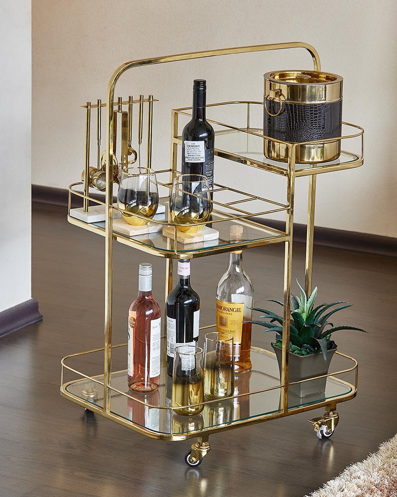 Bar Trolley Luna, Gold