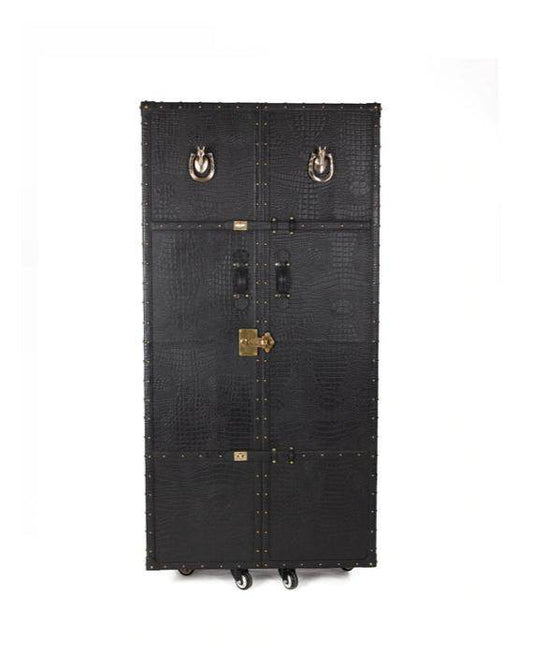 Artemis Tall Leather Bar, Black