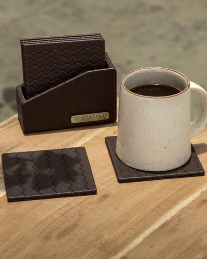 Entwine Coasters - Brown