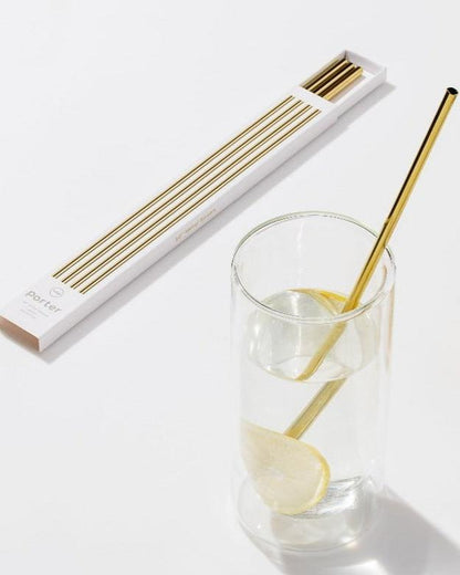 Porter Metal Straw, Gold