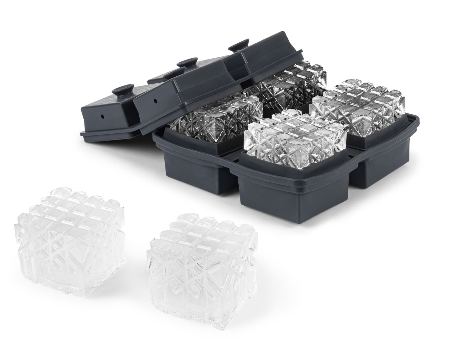 Crystal Cocktail Ice Tray, Charcoal