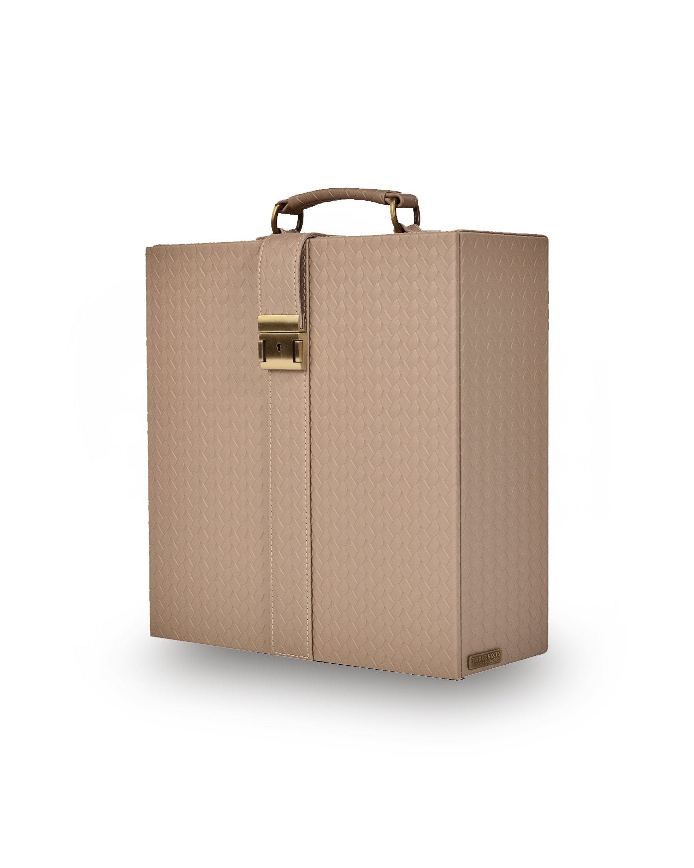 Briefcase Portable Bar, Beige