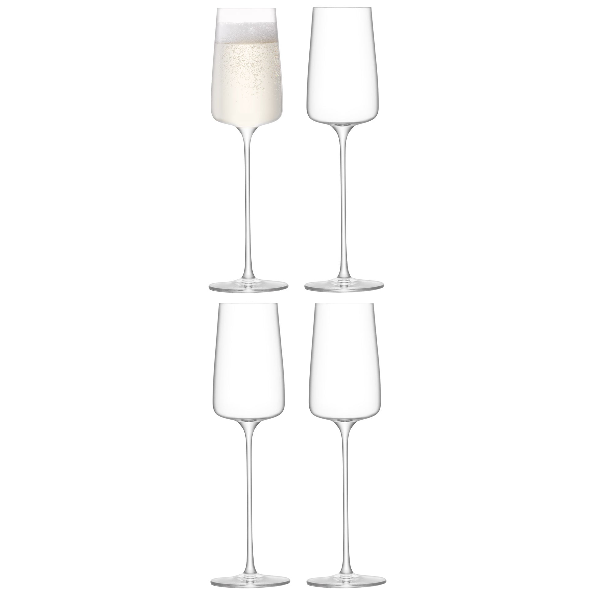 Metropolitan Champagne Flute Set of 4 by LSA