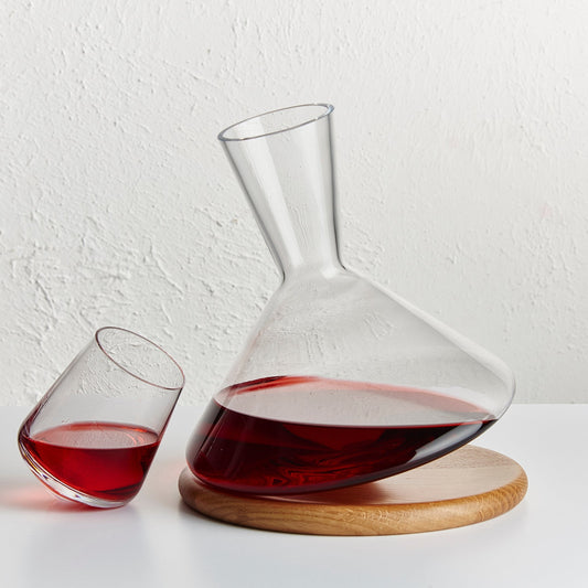 Balance Decanter With Wooden Base