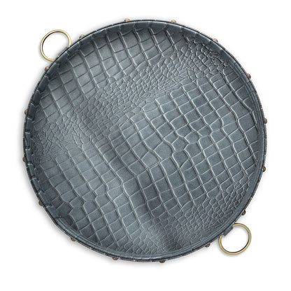 Eden Round Tray, Grey